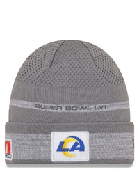 New Era Gray Los Angeles Rams Super Bowl Lvi Bound Opening Night Cuffed Knit Hat At Nordstrom
