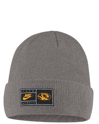 Nike Gray Missouri Tigers Throwback Patch Cuffed Knit Hat At Nordstrom