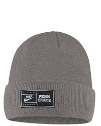 Nike Gray Penn State Nittany Lions Throwback Patch Cuffed Knit Hat At Nordstrom