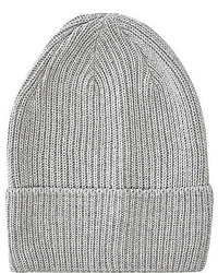 River Island Grey Rolled Up Beanie Hat