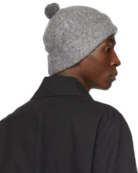 Mhl By Margaret Howell Grey Wool Felted Beanie