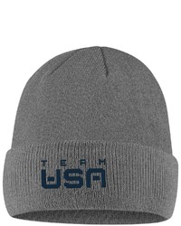 Nike Heathered Gray Team Usa Cuffed Knit Hat In Heather Gray At Nordstrom