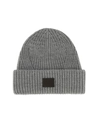 AllSaints Ribbed Beanie In Grey Marled At Nordstrom