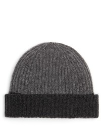 The Store At Bloomingdales Two Tone Cashmere Beanie