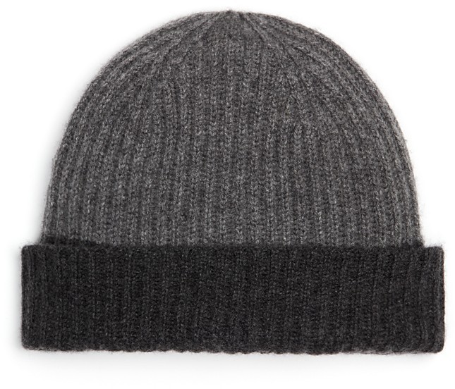 The Store At Bloomingdales Two Tone Cashmere Beanie, $68 | Bloomingdale ...