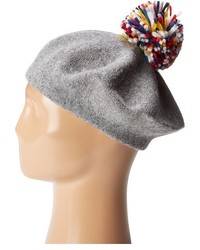 Hat Attack Wool Beret With Multi Confetti Pom Berets