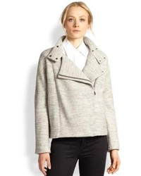 J Brand Pallenberg Oversized Cotton Wool Moto Jacket