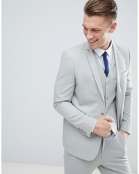 ASOS DESIGN Asos Slim Suit Jacket In Light Grey