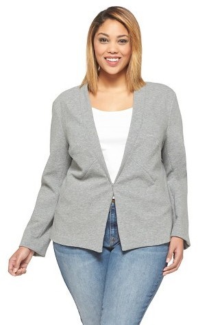 precedente recoger Catedral Ava Viv Plus Size Long Sleeve Blazer Heather Gray, $34 | Target | Lookastic