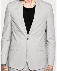 Asos Brand Slim Fit Suit Jacket In Poplin