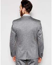 Asos Brand Wedding Skinny Suit Jacket In Gray Nepp