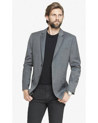 Express Modern Producer Gray Suit Jacket