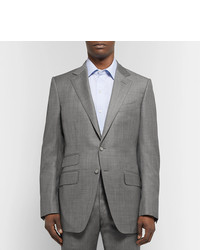 Tom Ford Grey Oconnor Slim Fit Super 110s Wool Sharkskin Suit Jacket