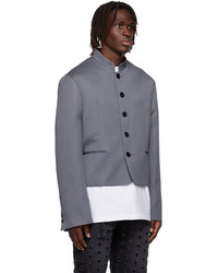 We11done Grey Polyester Blazer