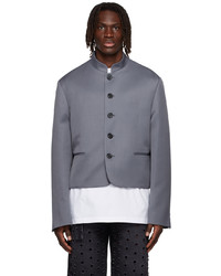 We11done Grey Polyester Blazer