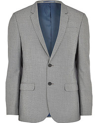 River Island Grey Slim Suit Jacket