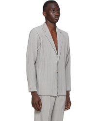 Homme Plissé Issey Miyake Grey Tailored Pleats 1 Blazer