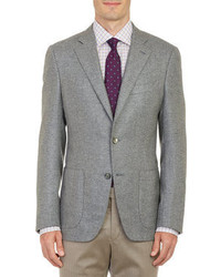 Isaia Step Weave Two Button Sportcoat