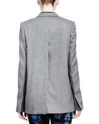 Stella McCartney Melange Jacket With Split Back Gray
