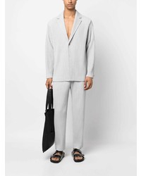 Homme Plissé Issey Miyake Micro Pleated Single Breasted Blazer