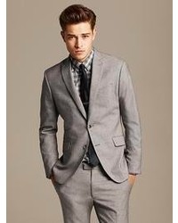 Banana Republic Modern Slim Fit Grey Suit Jacket