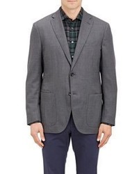 Luciano Barbera Plain Weave Two Button Sportcoat Grey
