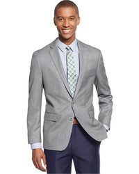 Ryan Seacrest Distinction Slim Fit Grey Neat Sport Coat