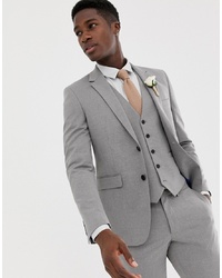 Burton Menswear Skinny Fit Suit Jacket In Light Grey