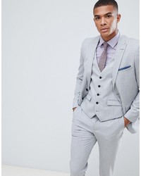 Burton Menswear Slim Fit Suit Jacket In Light Grey
