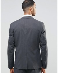 Asos Slim Suit Jacket In Charcoal