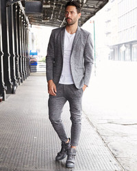 Theory Sterling Heathered Knit Sport Coat Gray