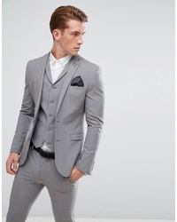 ASOS DESIGN Super Skinny Fit Suit Jacket In Mid Grey