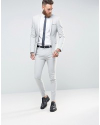 Light grey best sale skinny suit