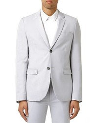 Topman Ultra Skinny Fit Light Grey Suit Jacket