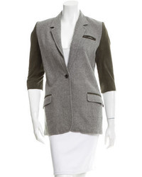 Elizabeth and James Wool And Leather Blend Blazer