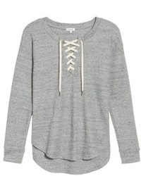 Splendid Lace Up Thermal Top