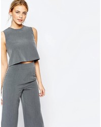 Boohoo Open Back Tailored Top