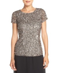 Adrianna Papell Sequin Mesh Top