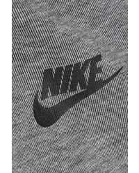 Nike Tech Fleece Cotton Blend Jersey Hooded Top Gray