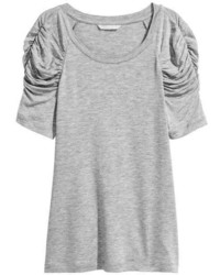 H&M Top With Puff Sleeves