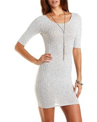 Charlotte Russe Cross Back Ribbed Bodycon Dress