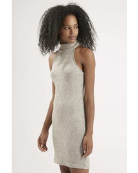 Topshop Ribbed Roll Neck Bodycon Dress