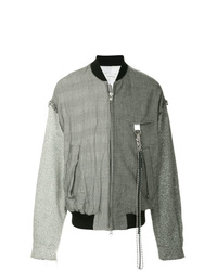 Song For The Mute Contrast Pattern Bomber Jacket