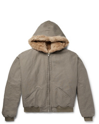 Fear Of God Faux Fur Lined Cotton Corduroy Hooded Jacket
