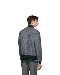 BOSS Grey Quilted Top Dyed Jacket