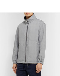 Club Monaco Reversible Matte Shell And Prince Of Wales Checked Woven Track Jacket