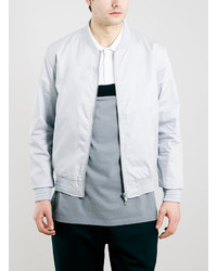 Topman Grey Cotton Bomber Jacket