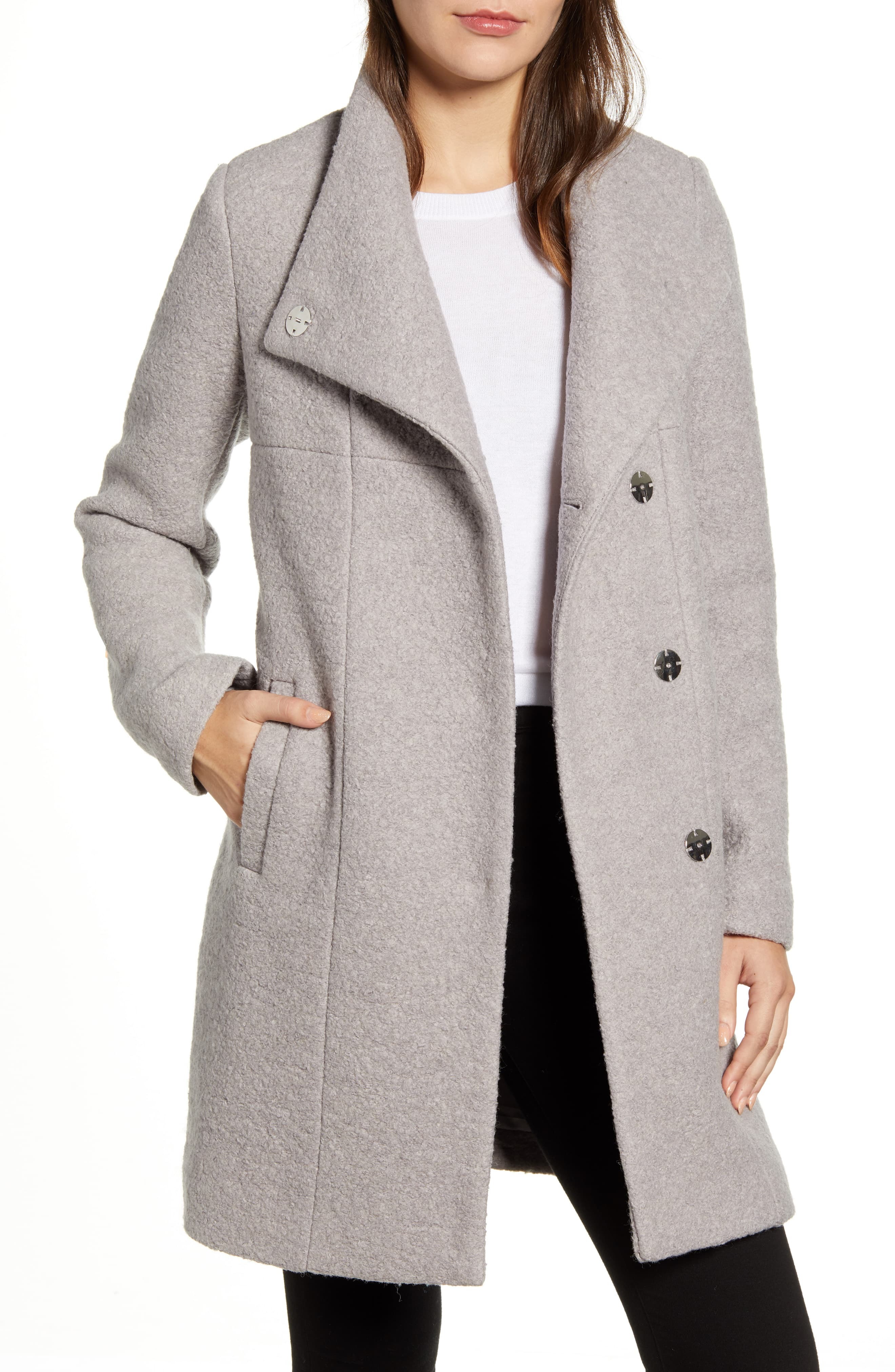 Kenneth Cole New York Wool Blend Boucle Coat, $139 | Nordstrom | Lookastic