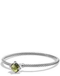 David Yurman Chatelaine Diamond Green Orchid Cabled Bracelet