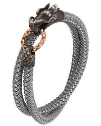 John Hardy Legends Naga Nylon Cord Wrap Bracelet Gray